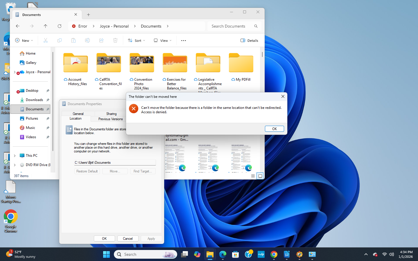 How to move Documents folder - Microsoft Q&A