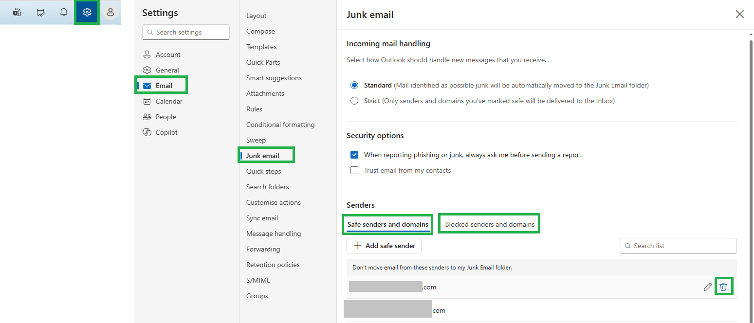 Junk Email Size - Microsoft Q&A