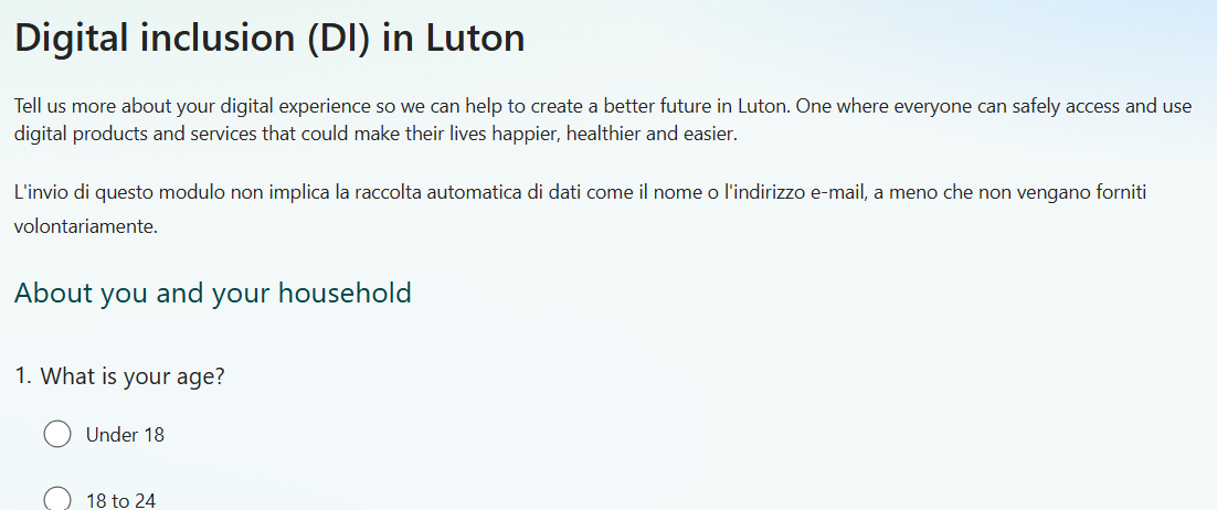 I added extra languages to a MS Form for translation but the language ...