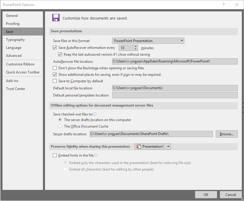 PowerPoint can't save the file - sometimes and sometimes not ...