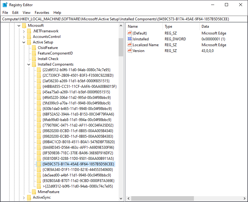 Active Setup Edge without Sysprep