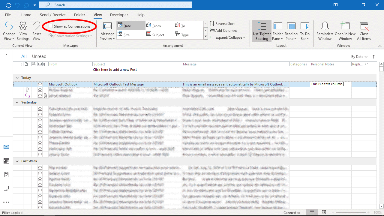Editing Outlook text columns in Conversations view - Microsoft Q&A