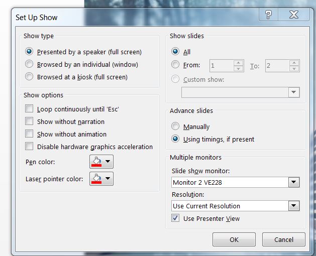 PowerPoint 2013 presenter mode ruins multi monitor setup - Microsoft Q&A