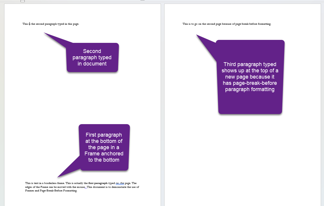 Using Page Setup Dialog Box to align some text on the page to the ...