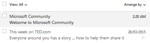 Inbox message headers appear on two lines - Microsoft Q&A
