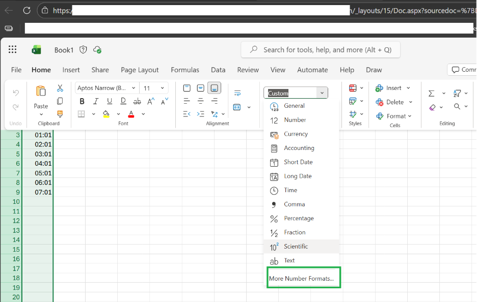 Custom Numbers on Web Version of Excel - Microsoft Q&A