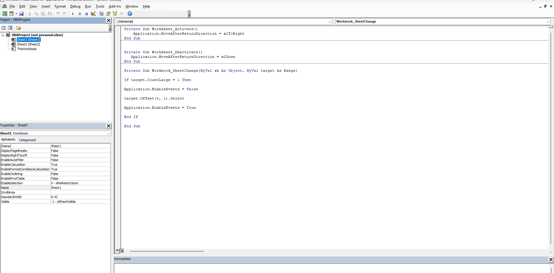 How can I get my cursor to move to the right, when I hit enter, in only ...