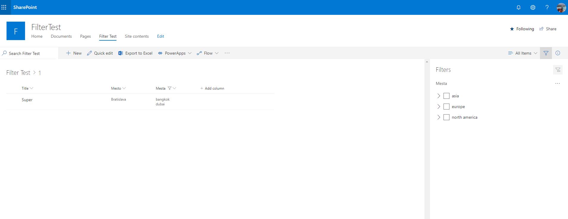 Modern filter doesn't work properly - Microsoft Q&A