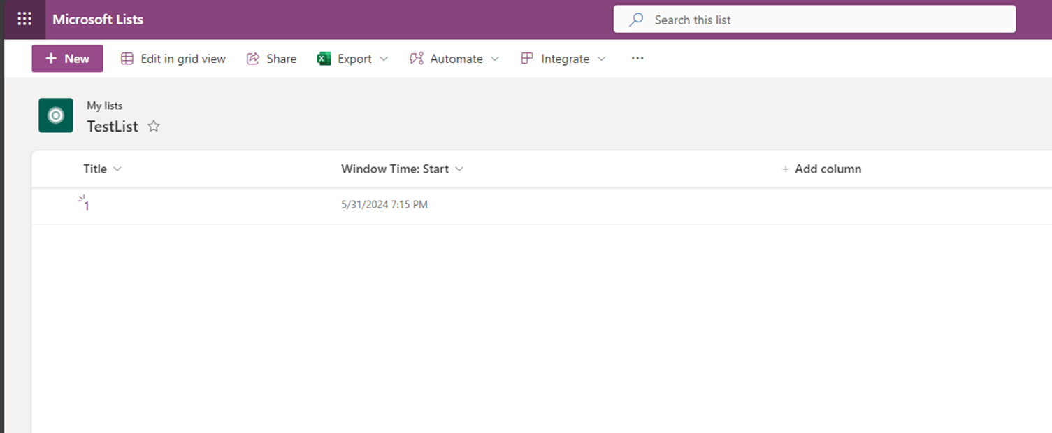 Change Microsoft List 