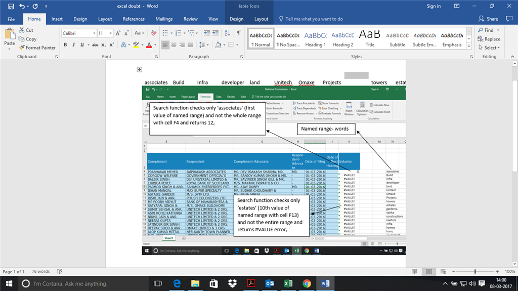 How to use named range in Search function? - Microsoft Q&A