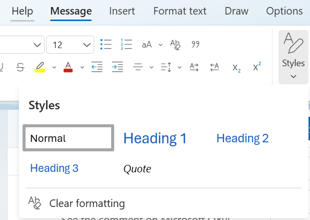 why is my email in a different font and center spaced - Microsoft Q&A