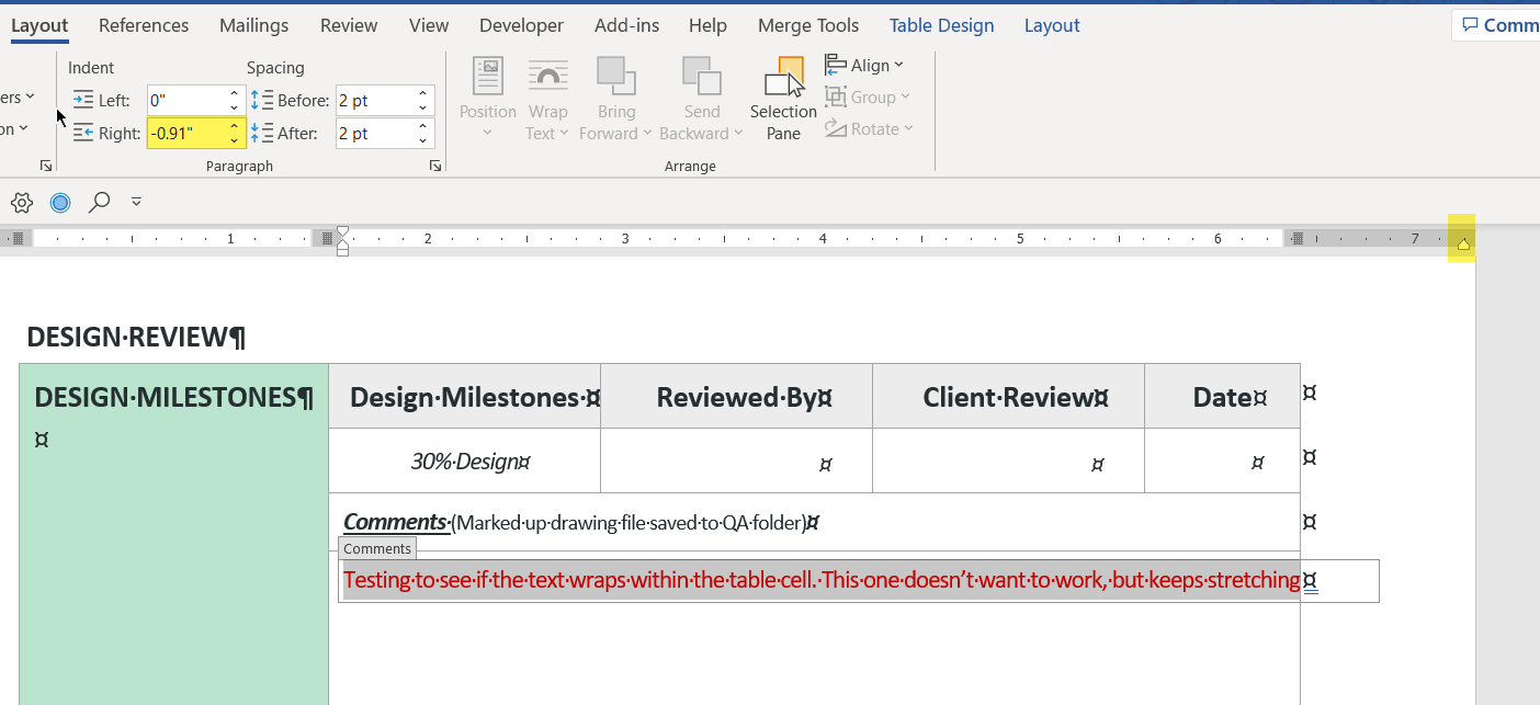 Text wrapping problems in a Rich Text content control - Microsoft Q&A
