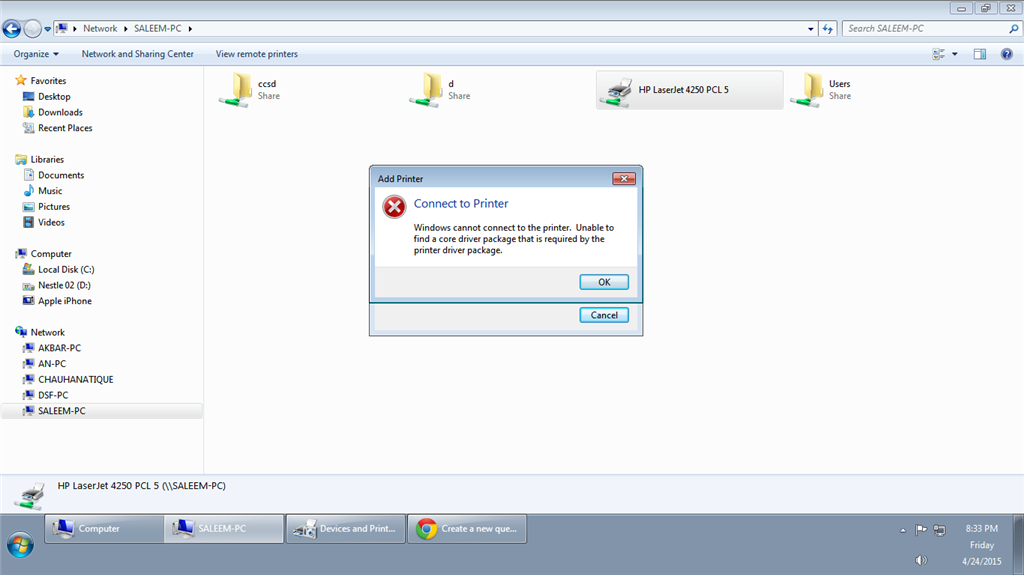 Cannot connect to network printer HP Laserjet 4250n - Microsoft Q&A