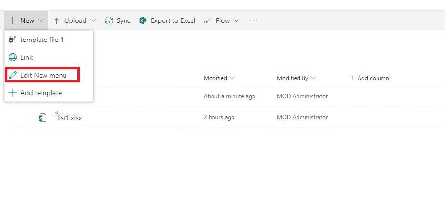 Edit New Menu Missing in Office 365 SharePoint after deselecting all ...