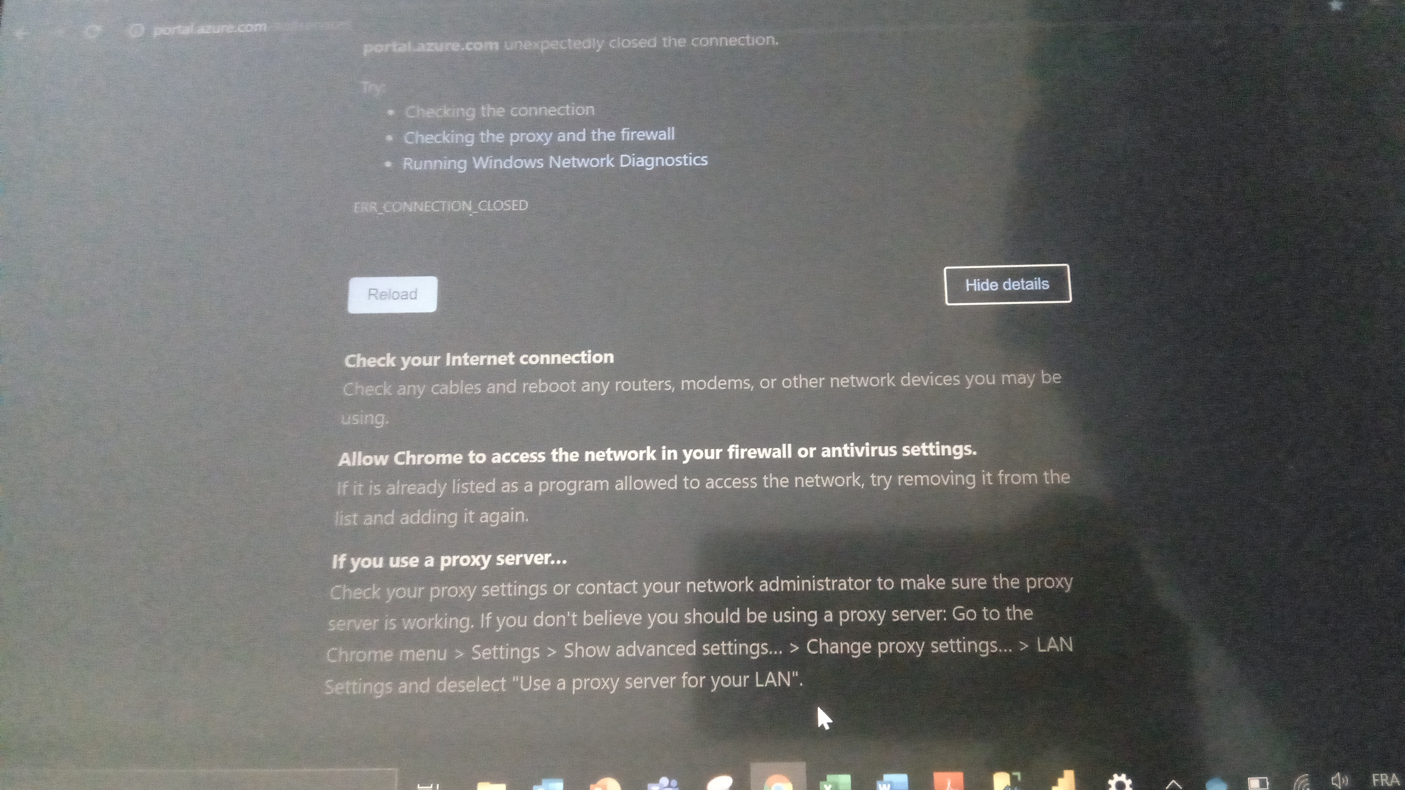 Browser showing proxy error - Microsoft Q&A