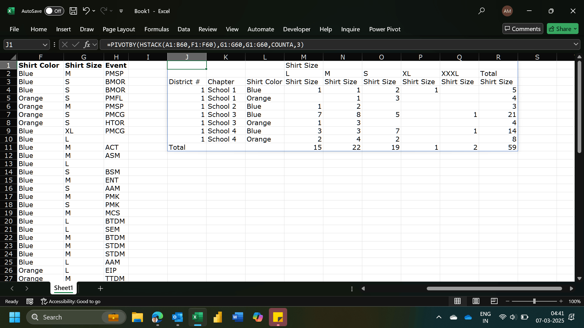 Help with counting in Excel - Microsoft Q&A