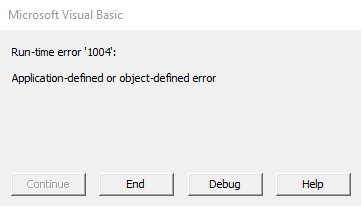 Run-Time Error '1004' Issue - Microsoft Q&A