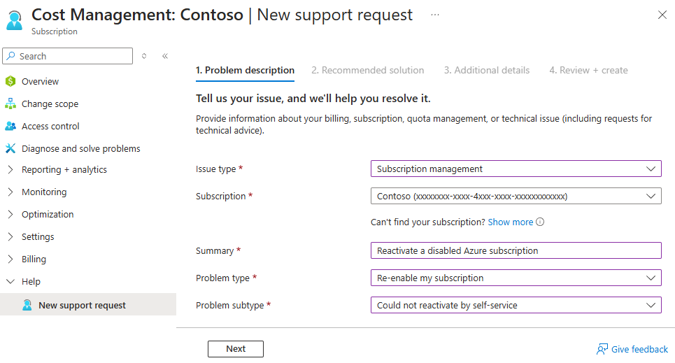 How to reactivate Azure subscription - Microsoft Q&A