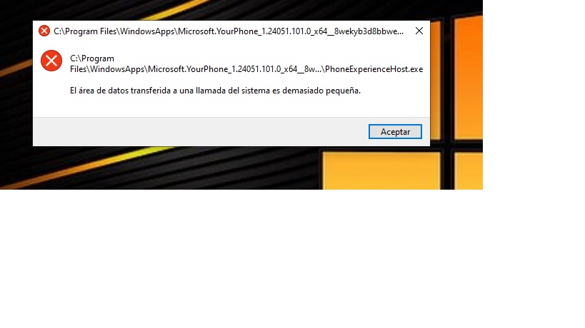 Error inicio sesion