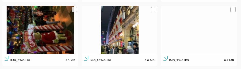 Screen shot of photo issue