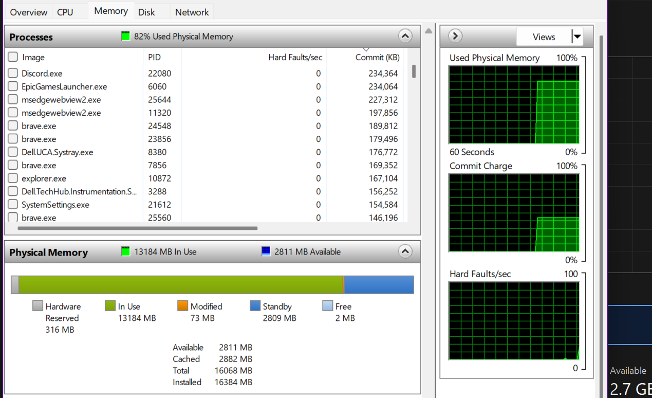 My memory numbers not matching - Microsoft Q&A