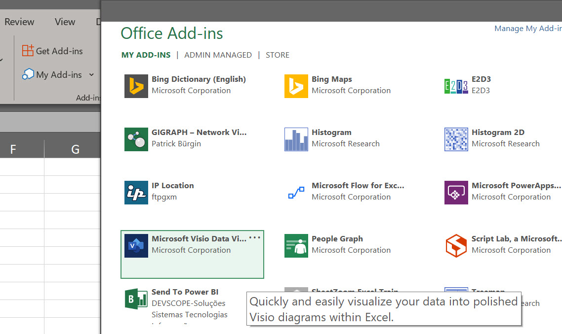 ' export to visio' option is not enabled in excel 2016 - Microsoft Q&A