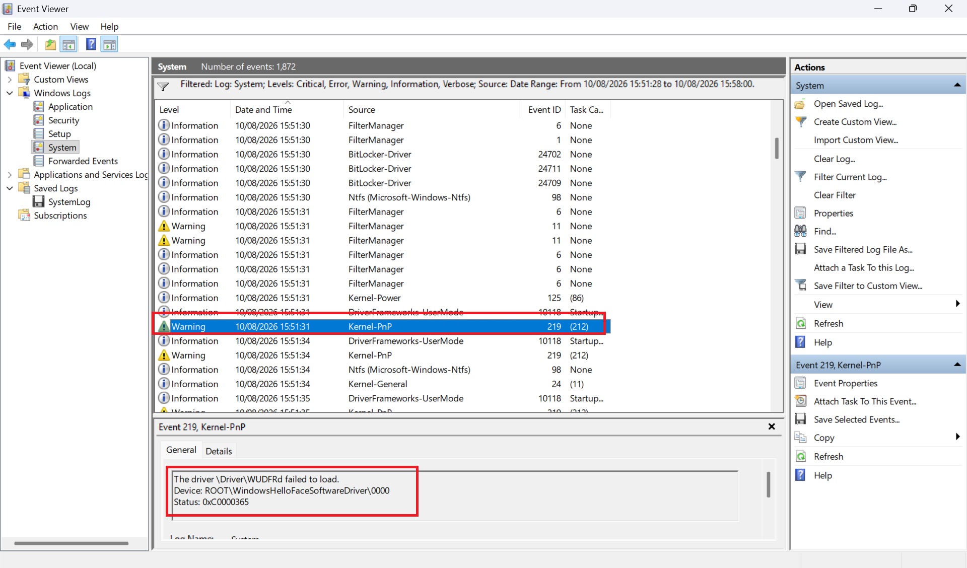 After BitLocker entry - Speaker Buzzing and System lockup by the point ...
