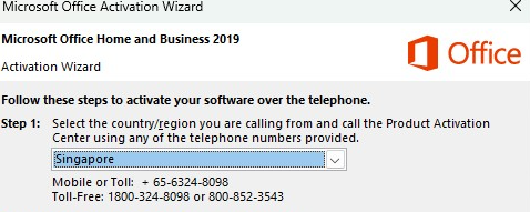 Need help to activate Microsoft Office Home & Business 2019