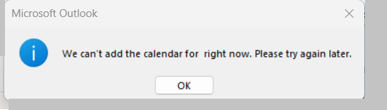 Outlook Enterprise - Win11/ 365 - not allowing us to add Internet ...
