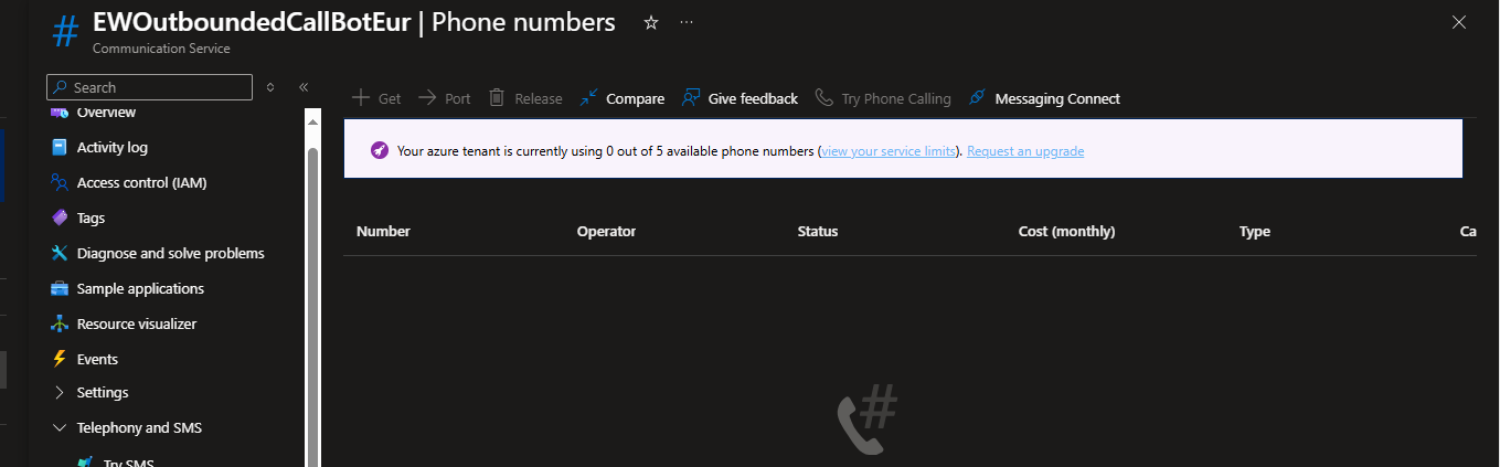 Acquiring phone number via Azure Communication Services - Microsoft Q&A