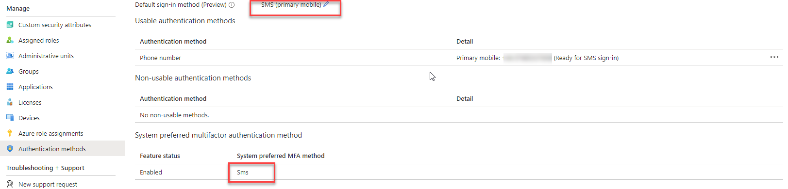 Registered MFA Methods