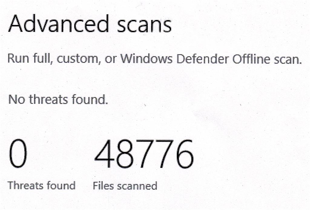 Windows Defender full scan- Number of files scanned? - Microsoft Q&A