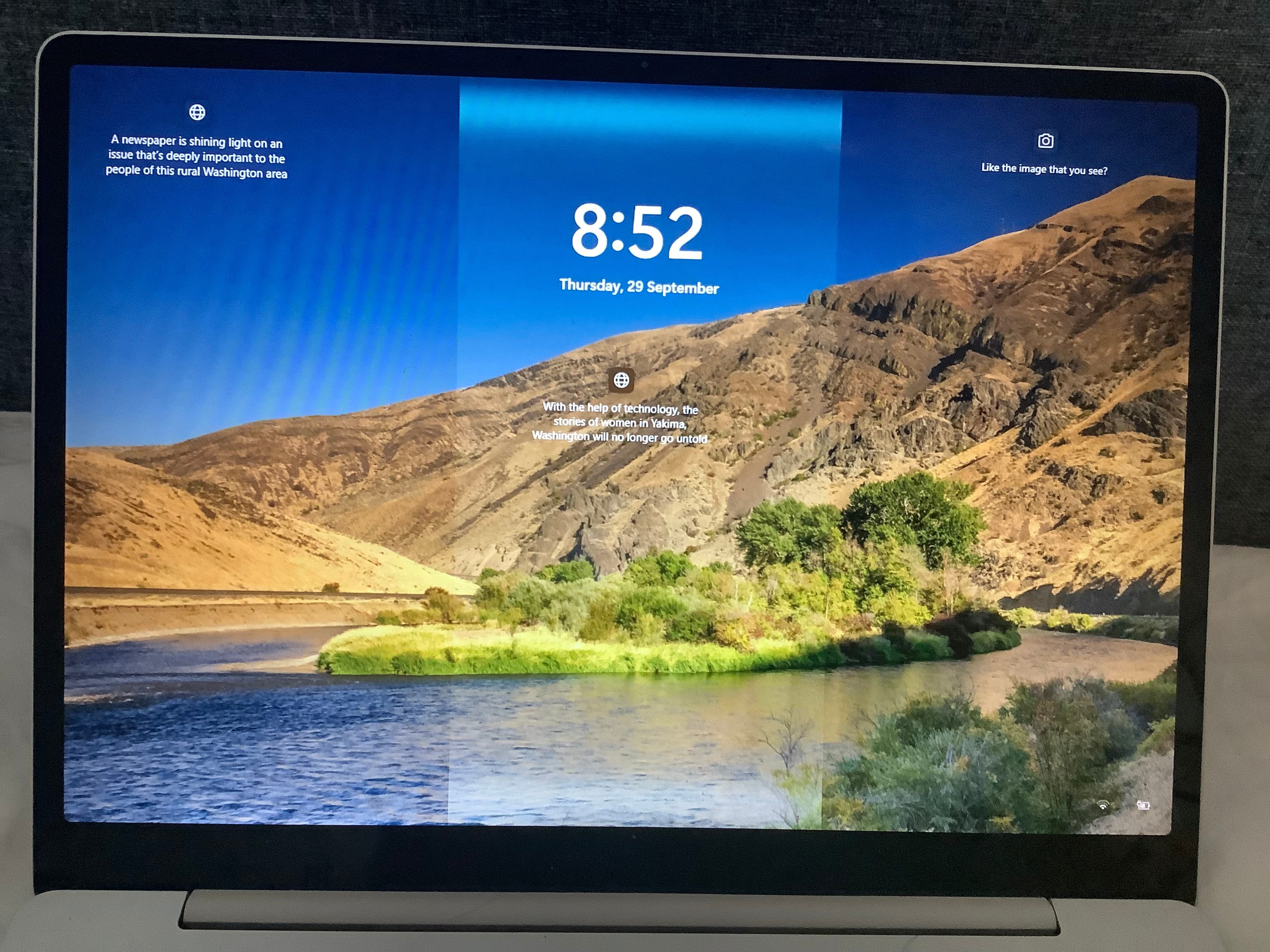 The middle third of my screen is brighter than the rest of my screen ...