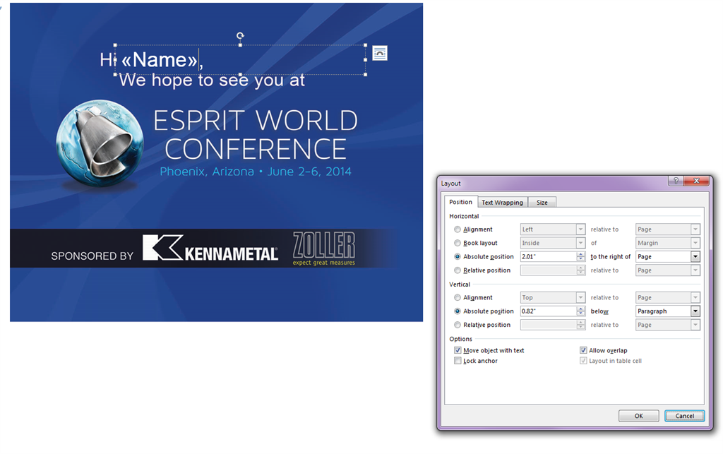Using Text boxes in mail merge giving unexpected results - Microsoft Q&A