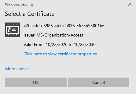 Azure P2S VPN - Select Certificate Popup Everytime - Microsoft Q&A