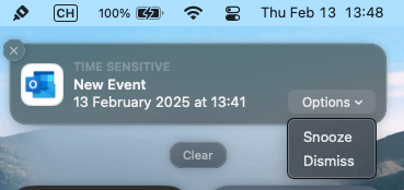 Outlook Event Reminders are hidden behind full screen apps - Microsoft Q&A