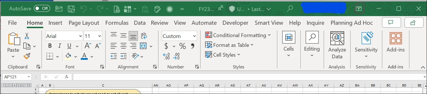 How do I get the Excel ribbon bar re-sized from exceptionally large to ...