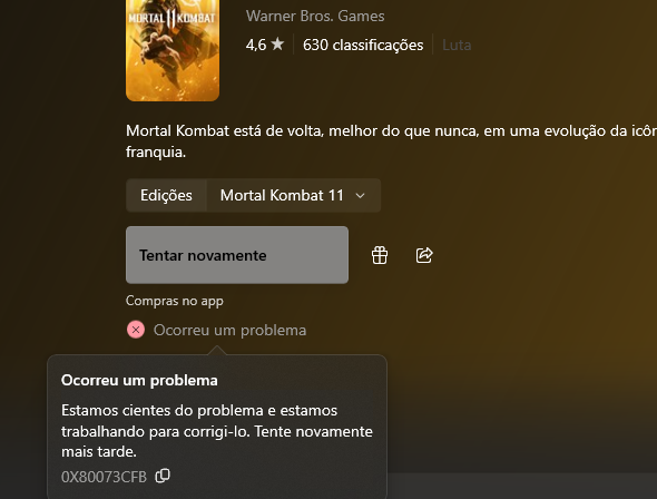 How to fix the download error in the Microsoft Store with Mortal Kombat ...