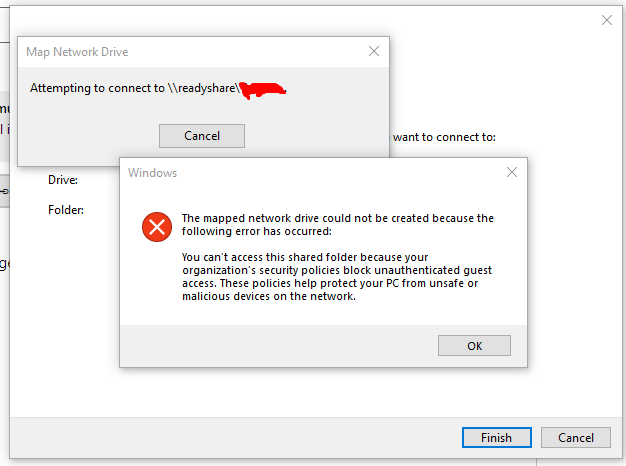 Unable to mount network share in windows 10 - Microsoft Q&A