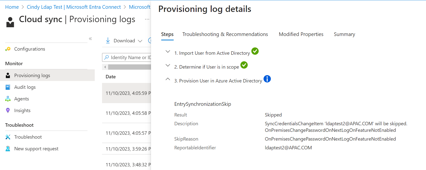 user sync'd from on-prem AD can not reset his own password - Microsoft Q&A