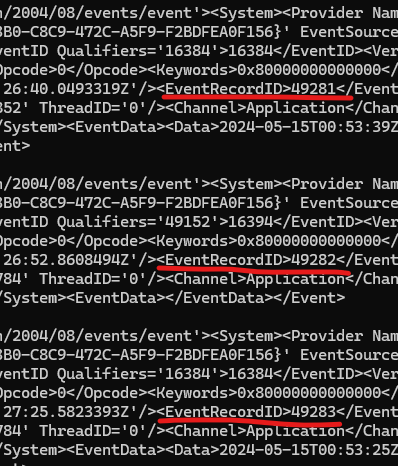 EvtSubscribe has strange behavior when using query criteria with ...