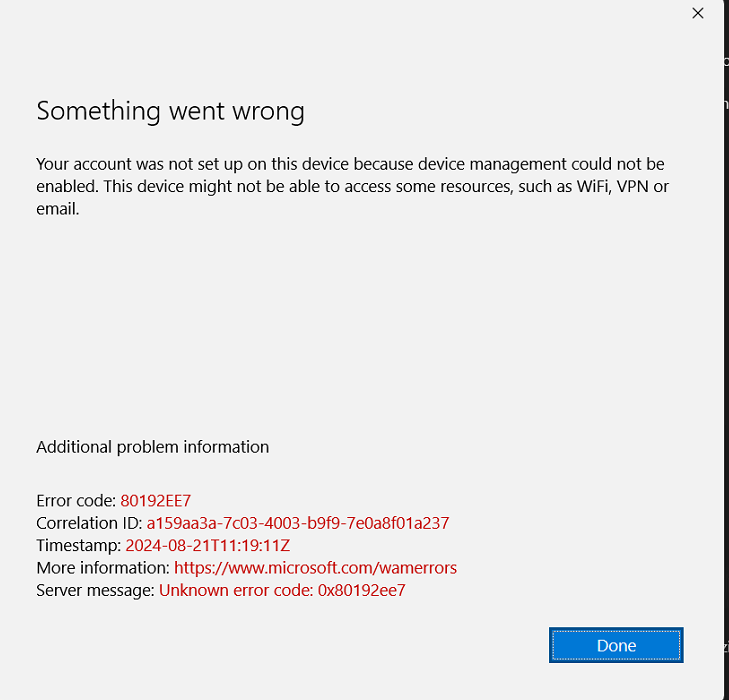 New Starter Error