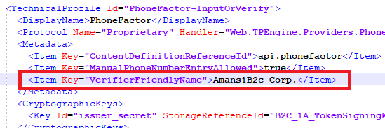 How to set a default company's name for ClaimReferenceId companyName ...