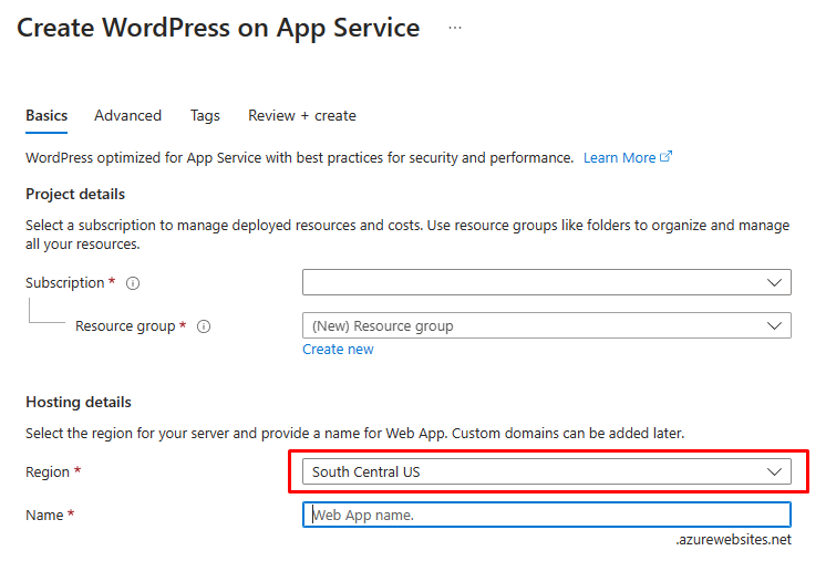 WordPress on App Service failes - Microsoft Q&A