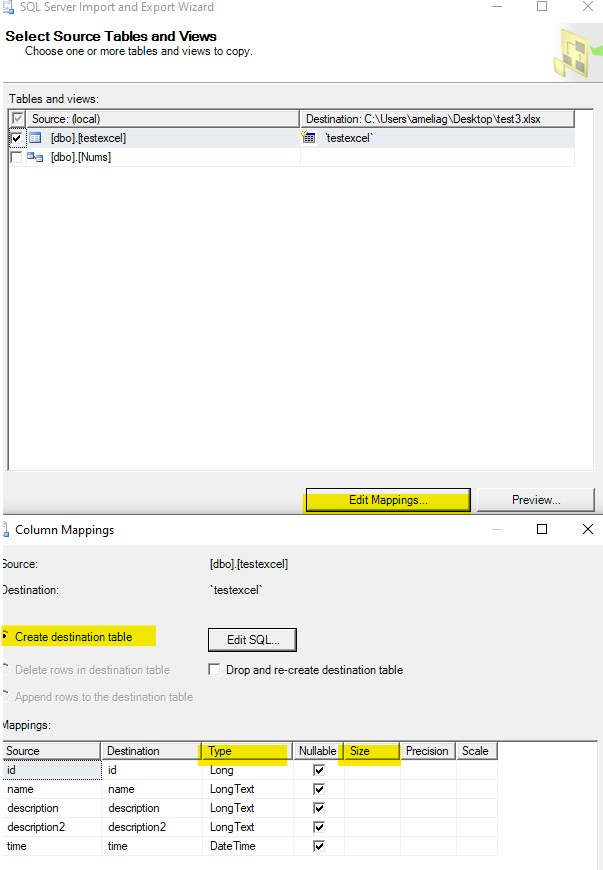 sql server - BCP copy out failed -- data type conversion & column