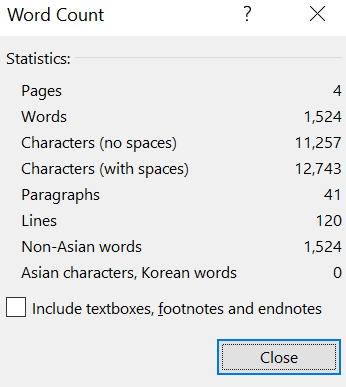 Word Count including textboxes - Microsoft Q&A