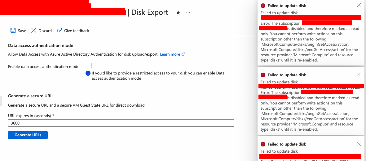 Unable to Download/Export My Disk on Azure: A Frustrating Experience ...
