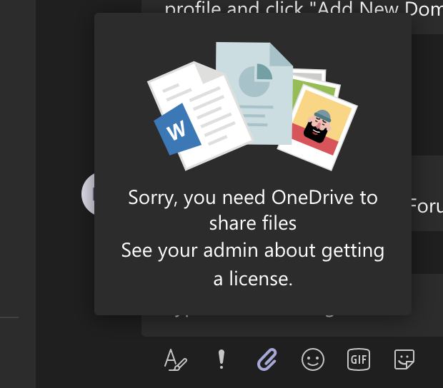 Unable to share files and access storage on Microsoft Teams Free ...
