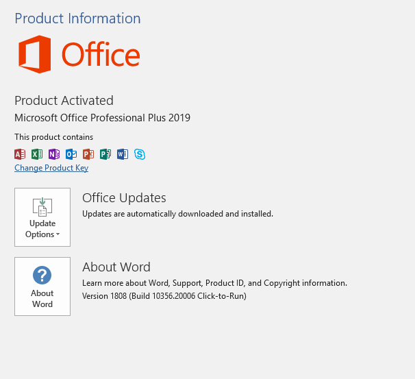 How can I updated Microsoft office Pro Plus 2019 without itnernet
