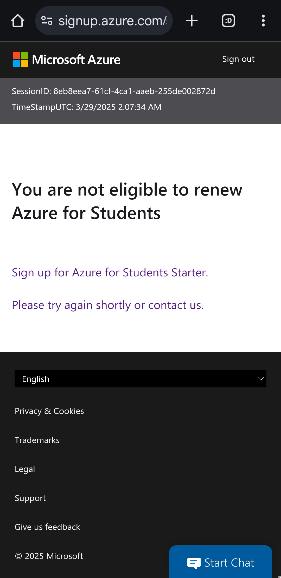 I can't renew azure for students subscription - Microsoft Q&A
